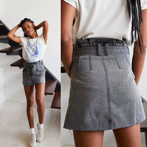 Free People East Of Eden Denim Mini Skirt Size 31 NWOT $78